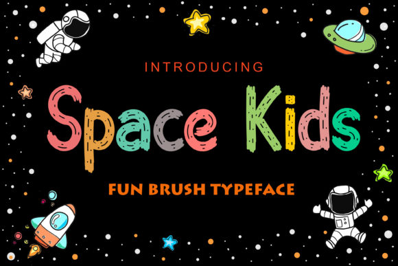Space Kids: A Dazzling Brushed Font for Creative Standouts