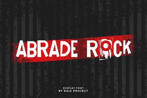 Unleash Raw Energy with the Abrade Rock Typeface